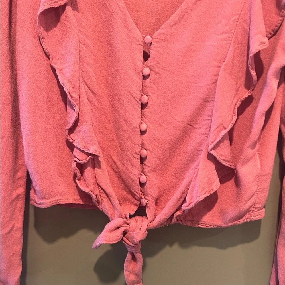 Pink Ruffled Blouse - Picture 3 of 3